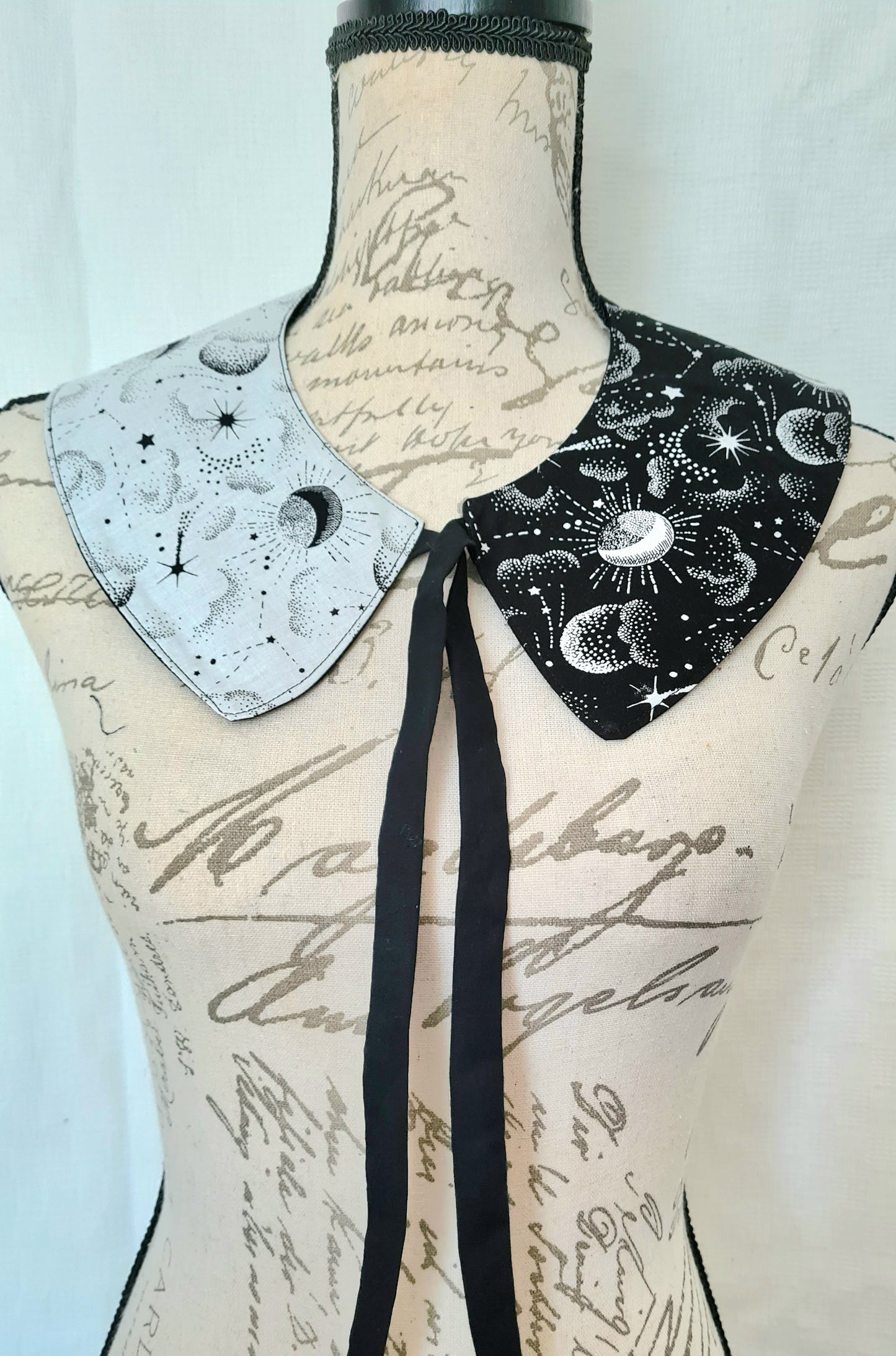 The Collar: Star and Moon Constellations - Limited Edition Fabric Waste Busting One Off Piece!