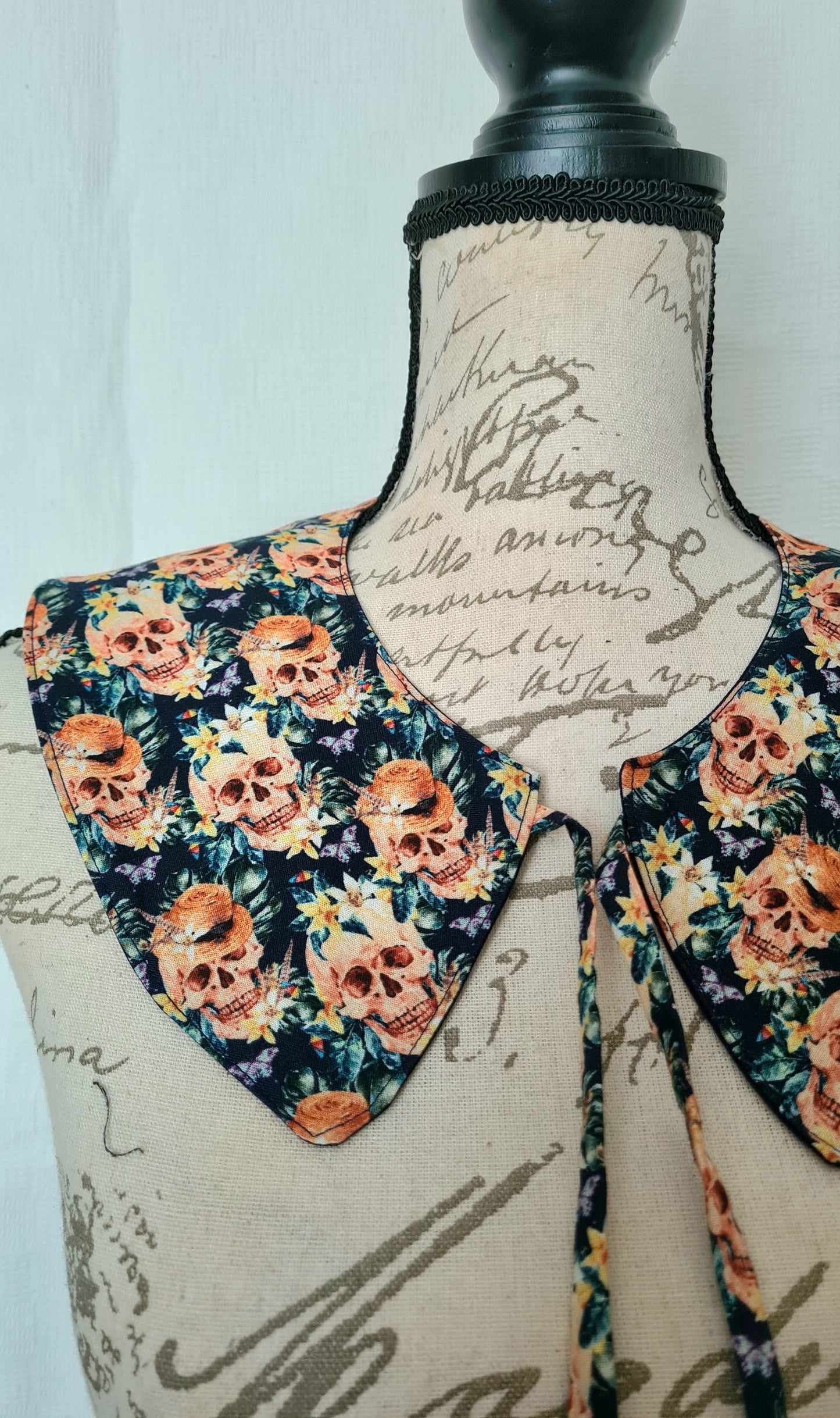 The Collar: Golden Skull - Limited Edition Fabric Waste Busting One Off Piece!