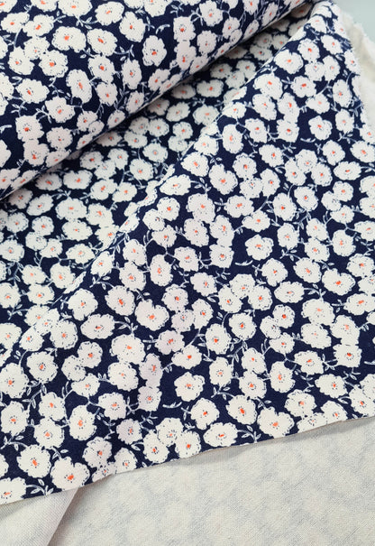 The Julie Dress - Brushed Cotton Navy Floral