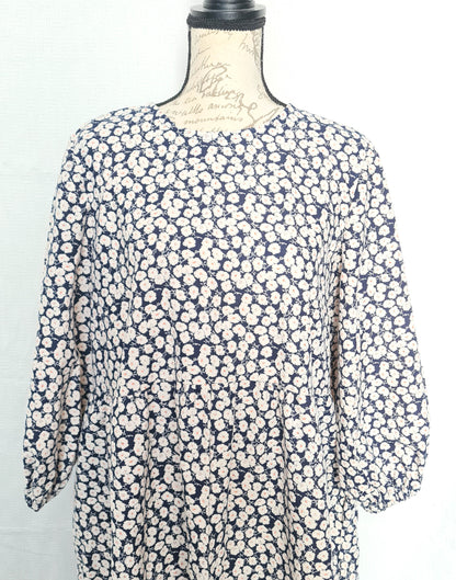 The Julie Dress - Brushed Cotton Navy Floral