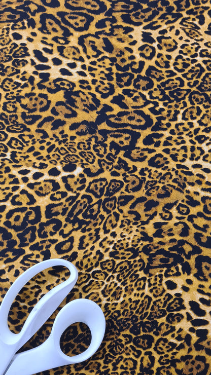 The Julie Dress - Golden/Grey Leopard Print