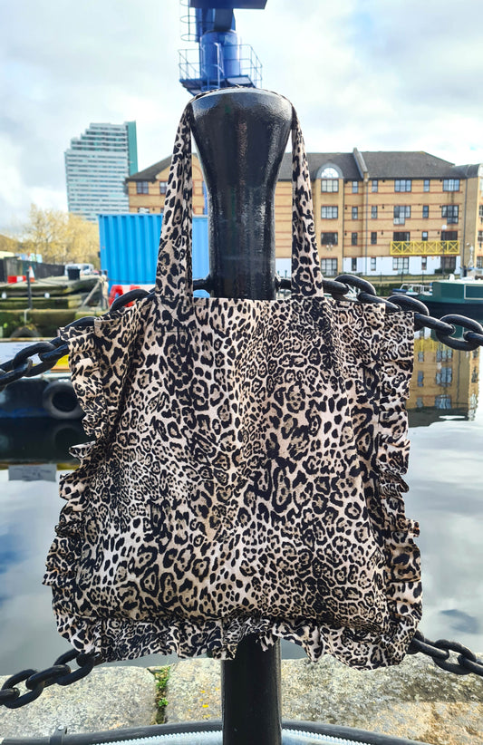 The Tote - Grey Leopard Print