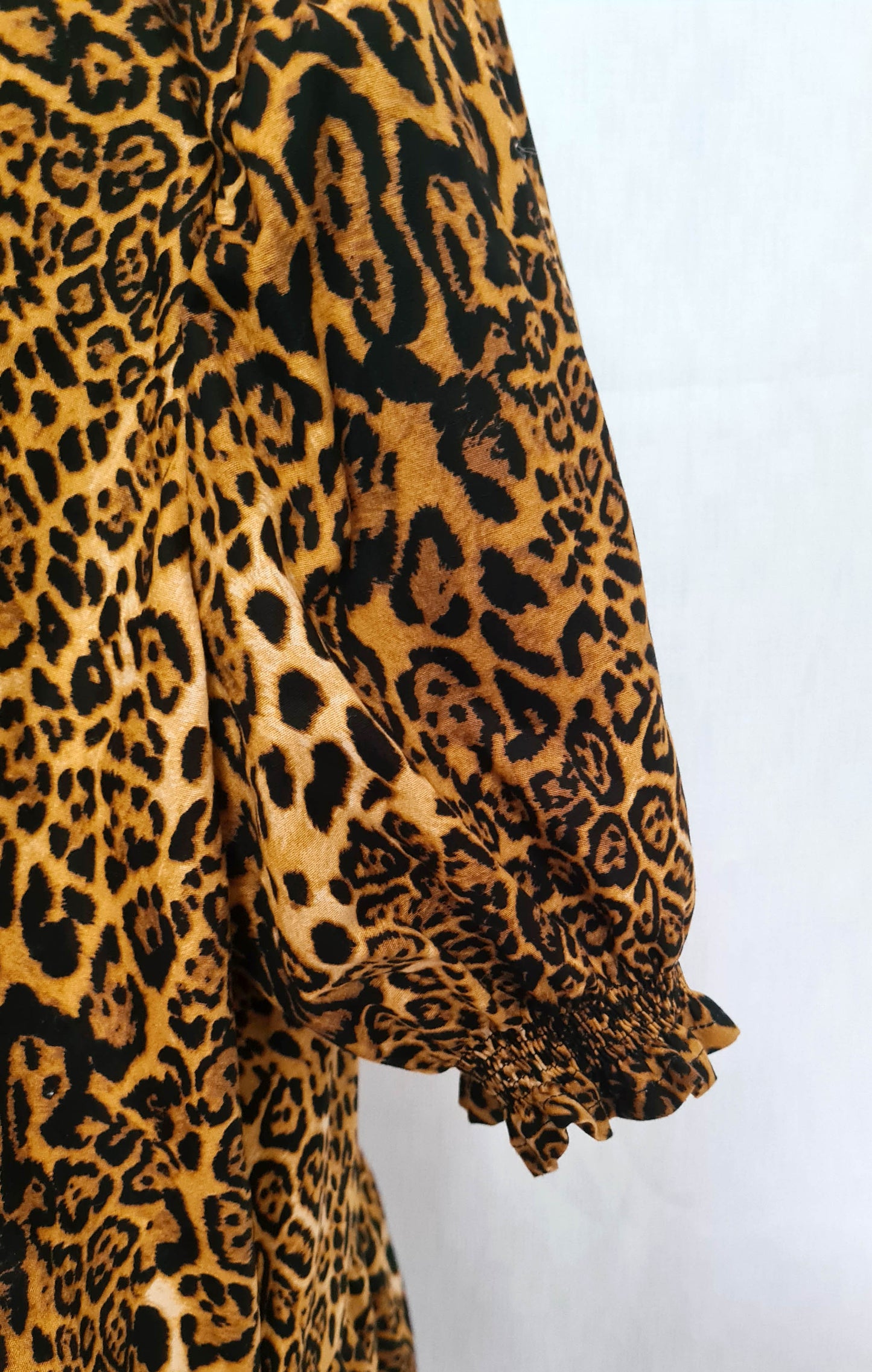 The Julie Dress - Golden/Grey Leopard Print