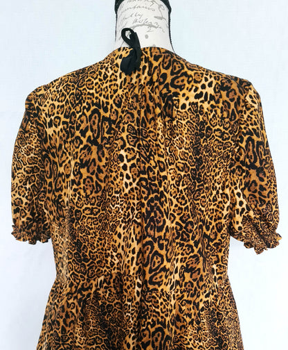 The Julie Dress - Golden/Grey Leopard Print