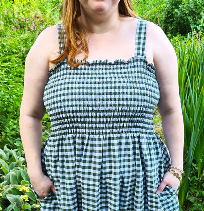 The Brenda Dress - Gingham with Straps