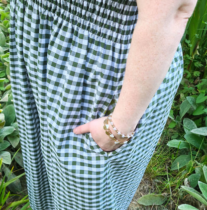 The Brenda Dress - Gingham with Straps