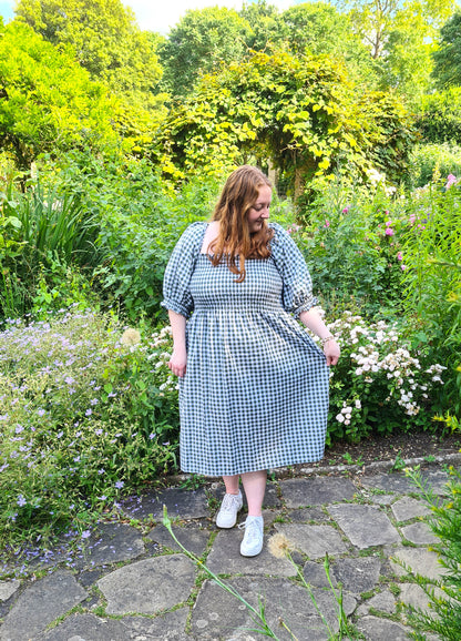 The Brenda Dress - Gingham with Sleeves