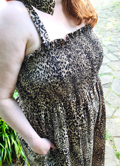 The Brenda Dress - Leopard Print with Straps