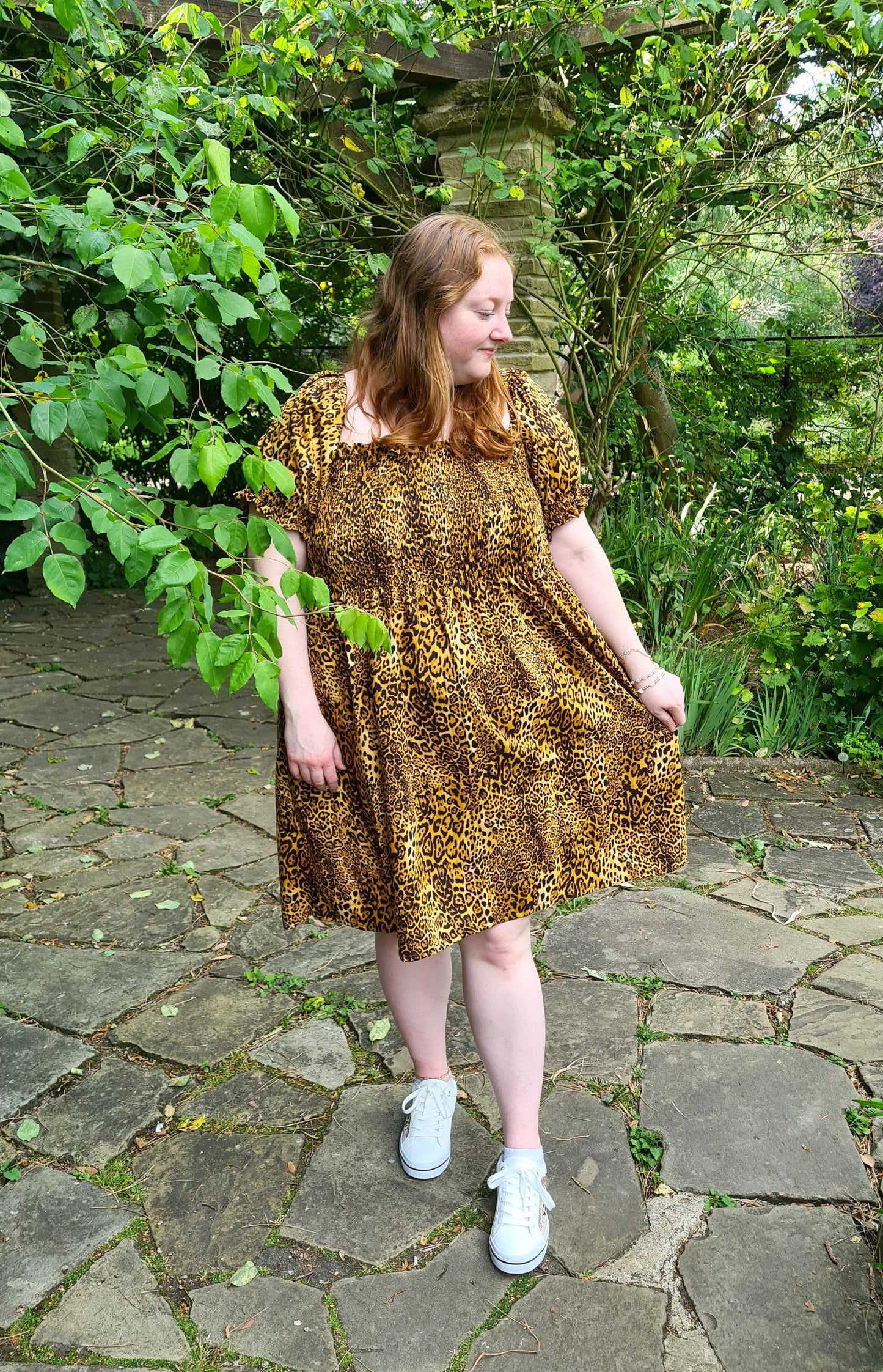 The Brenda Dress - Leopard Print with Sleeves