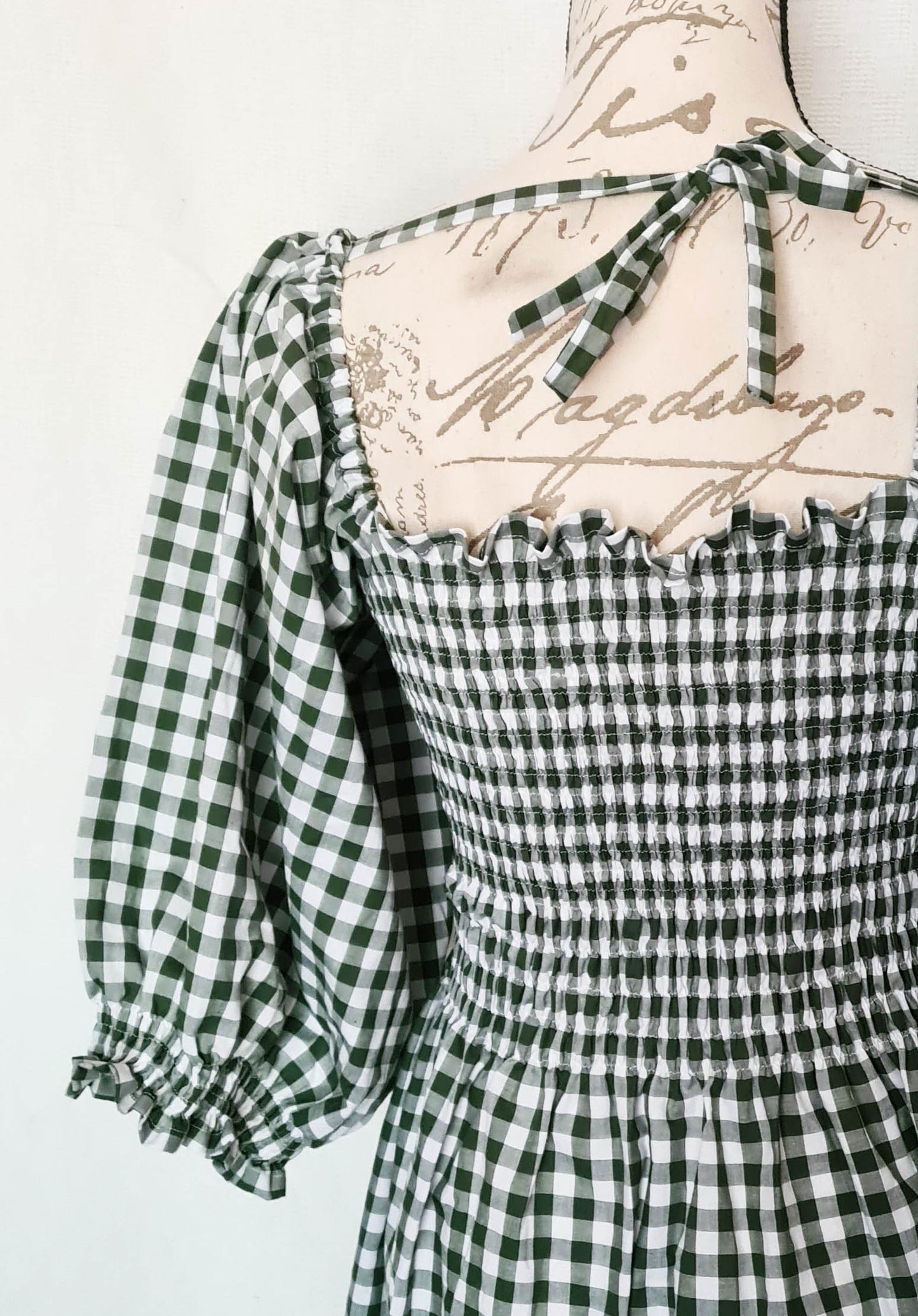 The Brenda Dress - Gingham with Sleeves