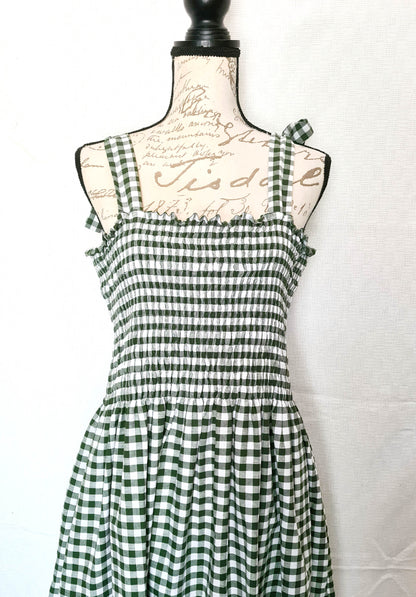 The Brenda Dress - Gingham with Straps