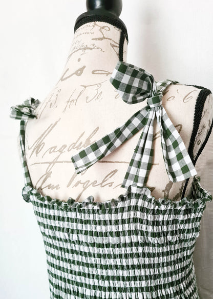 The Brenda Dress - Gingham with Straps