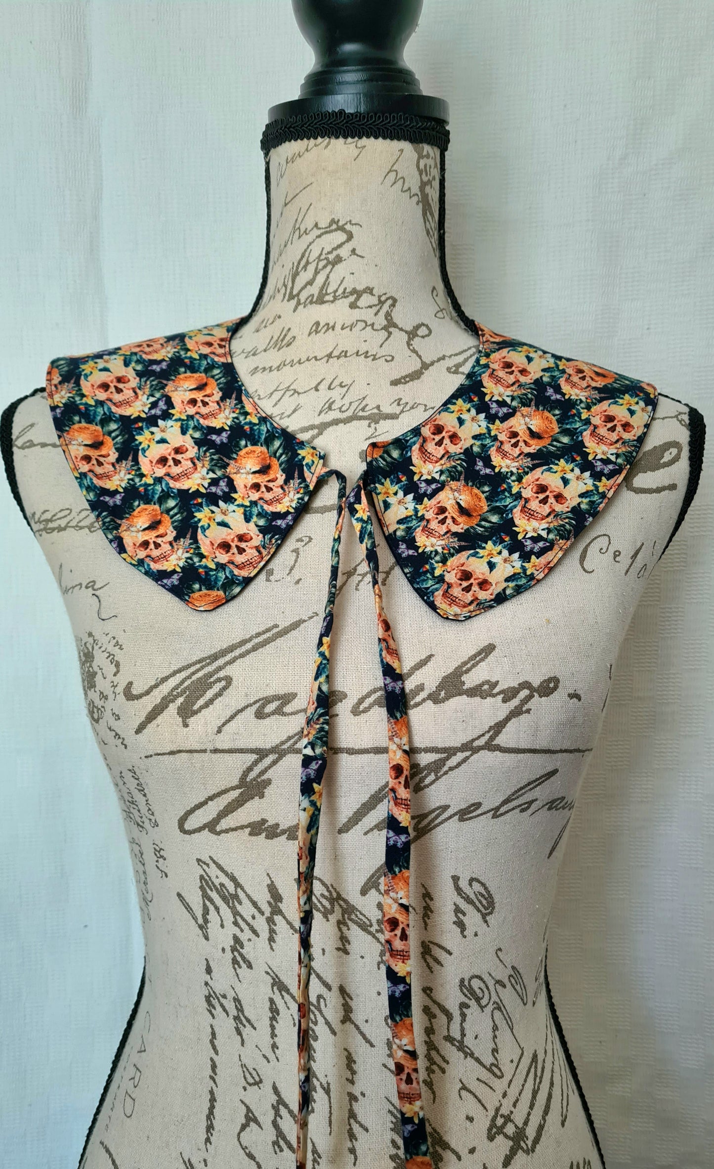 The Collar: Golden Skull - Limited Edition Fabric Waste Busting One Off Piece!