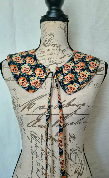 The Collar: Golden Skull - Limited Edition Fabric Waste Busting One Off Piece!