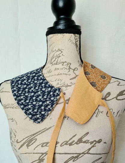 The Collar: Mustard Floral - Limited Edition Fabric Waste Busting One Off Piece!