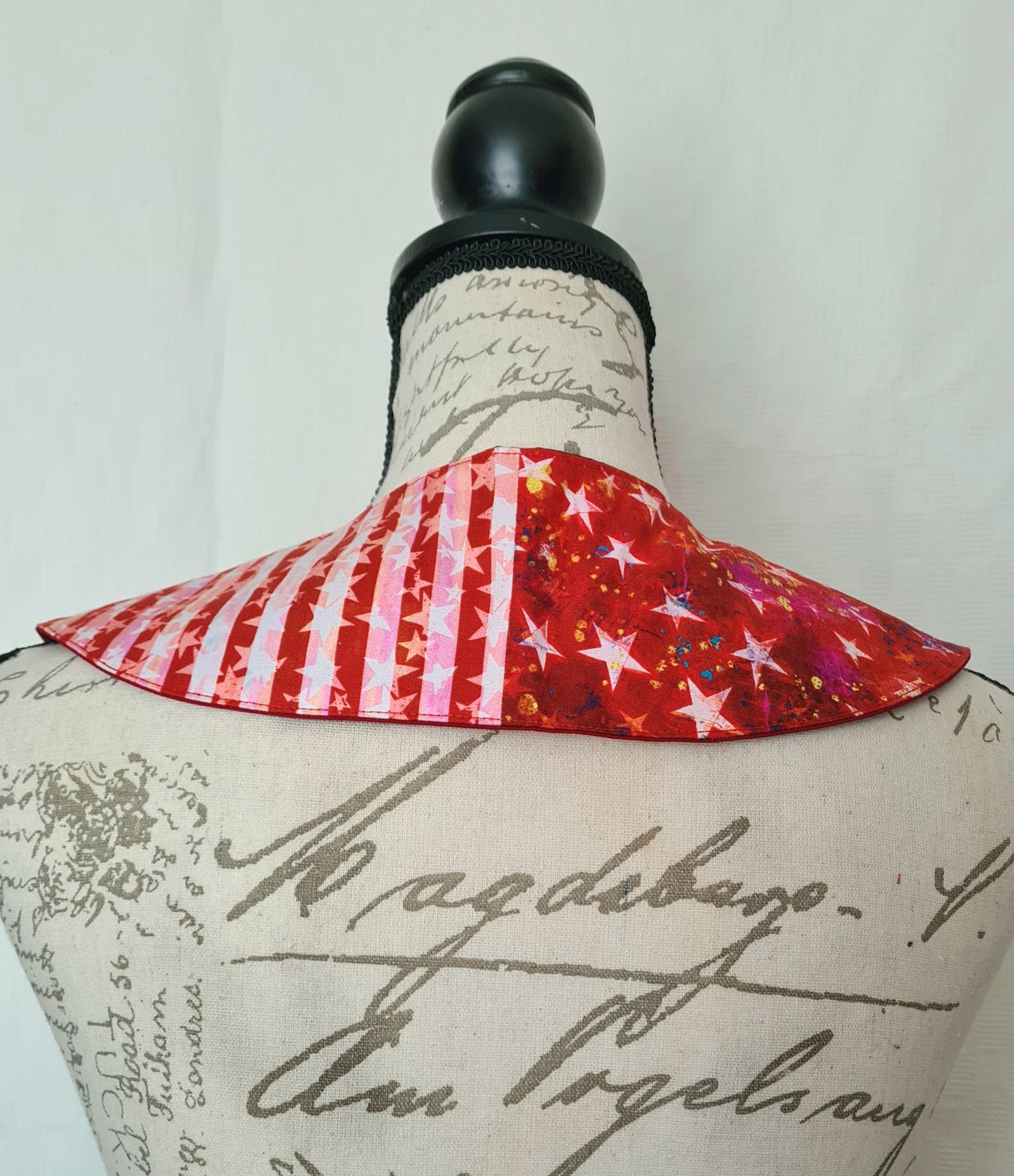 The Collar: Red Stars and Stripes - Limited Edition Fabric Waste Busting One Off Piece!