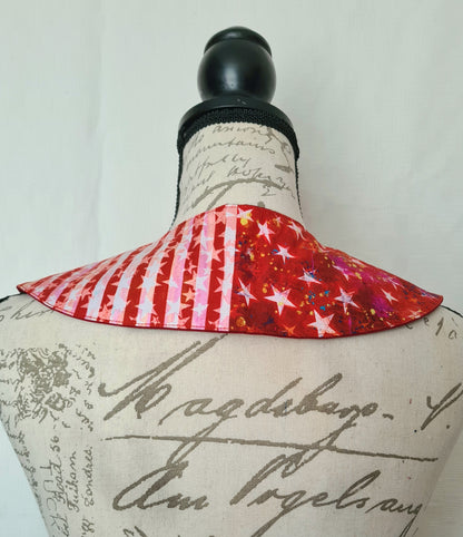 The Collar: Red Stars and Stripes - Limited Edition Fabric Waste Busting One Off Piece!