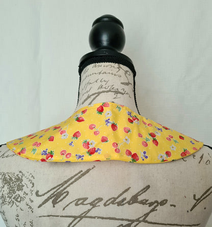 The Collar: Bright Strawberry Picnic - Limited Edition Fabric Waste Busting One Off Piece!