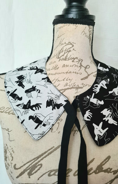 The Collar: Hand Shadow Puppets - Limited Edition Fabric Waste Busting One Off Piece!