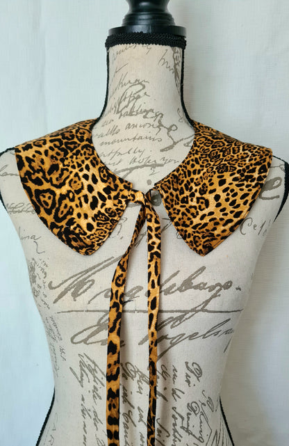 The Collar: Golden Leopard - Limited Edition Fabric Waste Busting One Off Piece!