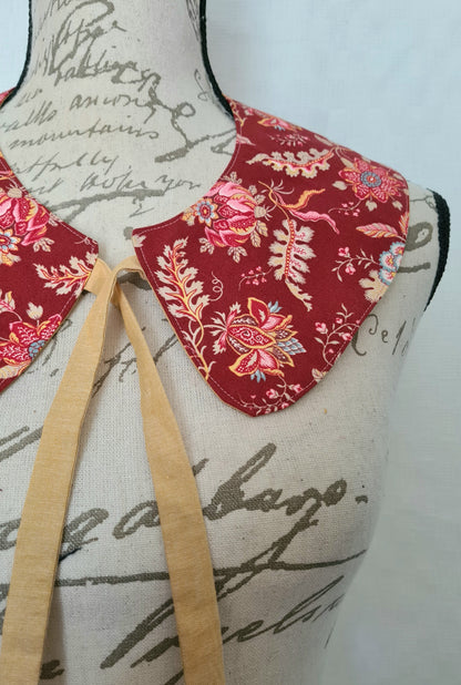 The Collar: Oriental Flower - Limited Edition Fabric Waste Busting One Off Piece!