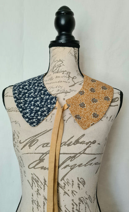 The Collar: Mustard Floral - Limited Edition Fabric Waste Busting One Off Piece!