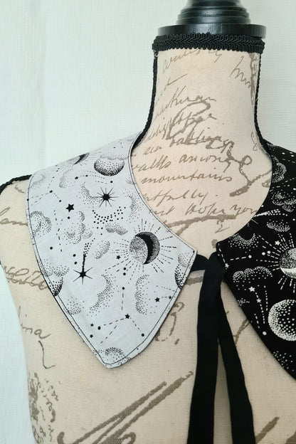 The Collar: Star and Moon Constellations - Limited Edition Fabric Waste Busting One Off Piece!