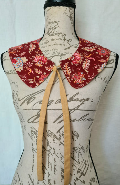The Collar: Oriental Flower - Limited Edition Fabric Waste Busting One Off Piece!